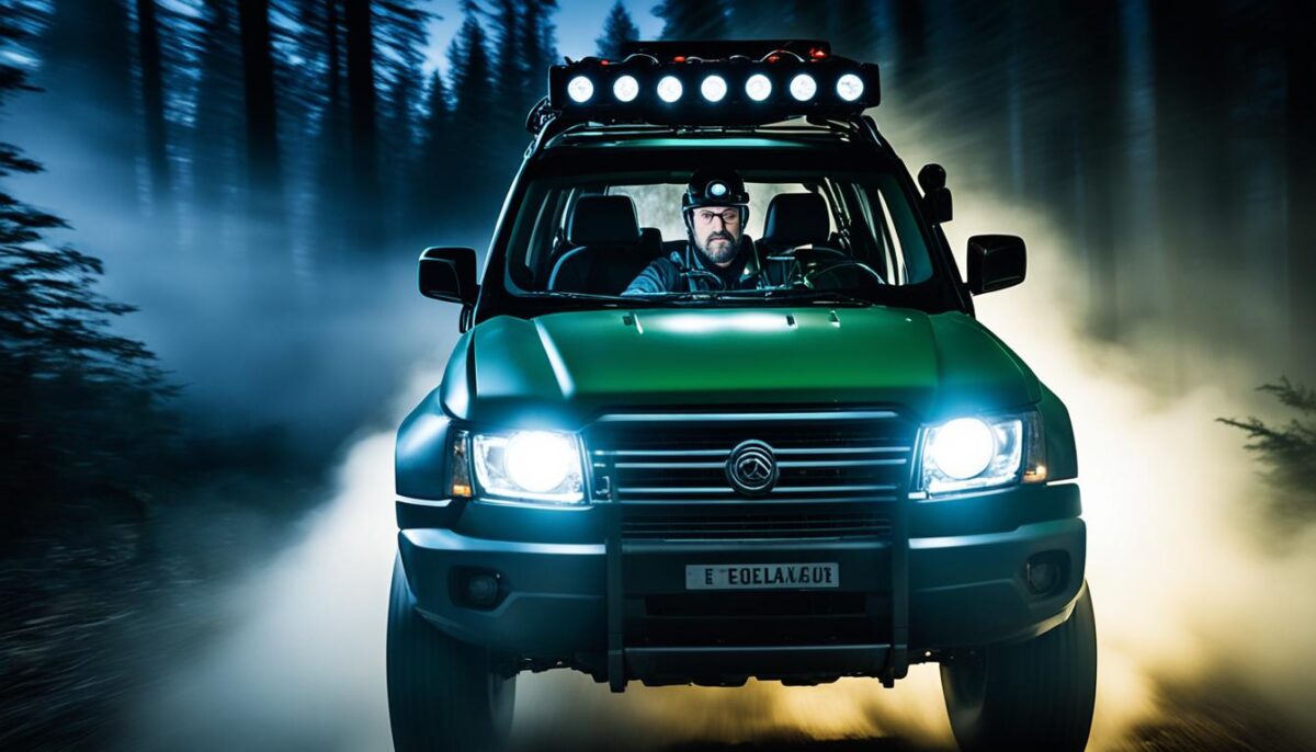 Off-road headlights and night driving gear